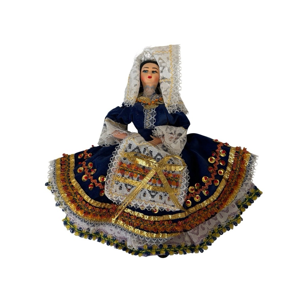 Vintage Greek Souvenir Greece International Doll,‎ Full Elaborate Costume,1960's
